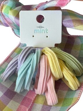 Mint Pastel Hair Tie Set Choose Lavender, Mint, Pink, Yellow, Sage or Greens NWT